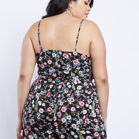 Curve Spring Fling Floral Romper Plus Size Rompers + Jumpsuits -2020AVE