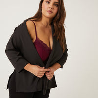 Curve Sleek Blazer Plus Size Outerwear -2020AVE