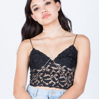 Silver Dazzle Me Body Chain - Front View