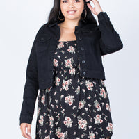 Front View of Plus Size All Year Round Jacket