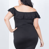 Curve Blair Ruffled Dress Plus Size Dresses -2020AVE