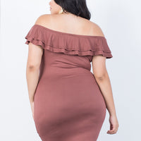 Curve Blair Ruffled Dress Plus Size Dresses -2020AVE