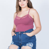 Curve Emma Cami Tank Plus Size Tops Mauve 1XL -2020AVE