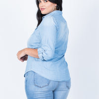 Curve Feelin' Torn Shirt Plus Size Tops -2020AVE
