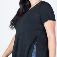 Detail of Plus Size Jamie Slit Tee