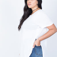 Detail of Plus Size Jamie Slit Tee