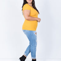 Curve Laidback Tee Plus Size Tops -2020AVE