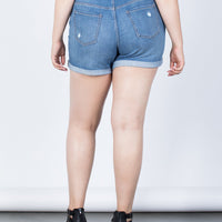 Curve Love Your Cuffed Shorts Plus Size Bottoms -2020AVE