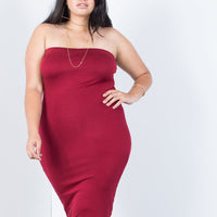 Plus Size Strapless Bodycon Dress - 2020AVE