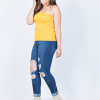 Curve Summer Tube Top Plus Size Tops -2020AVE