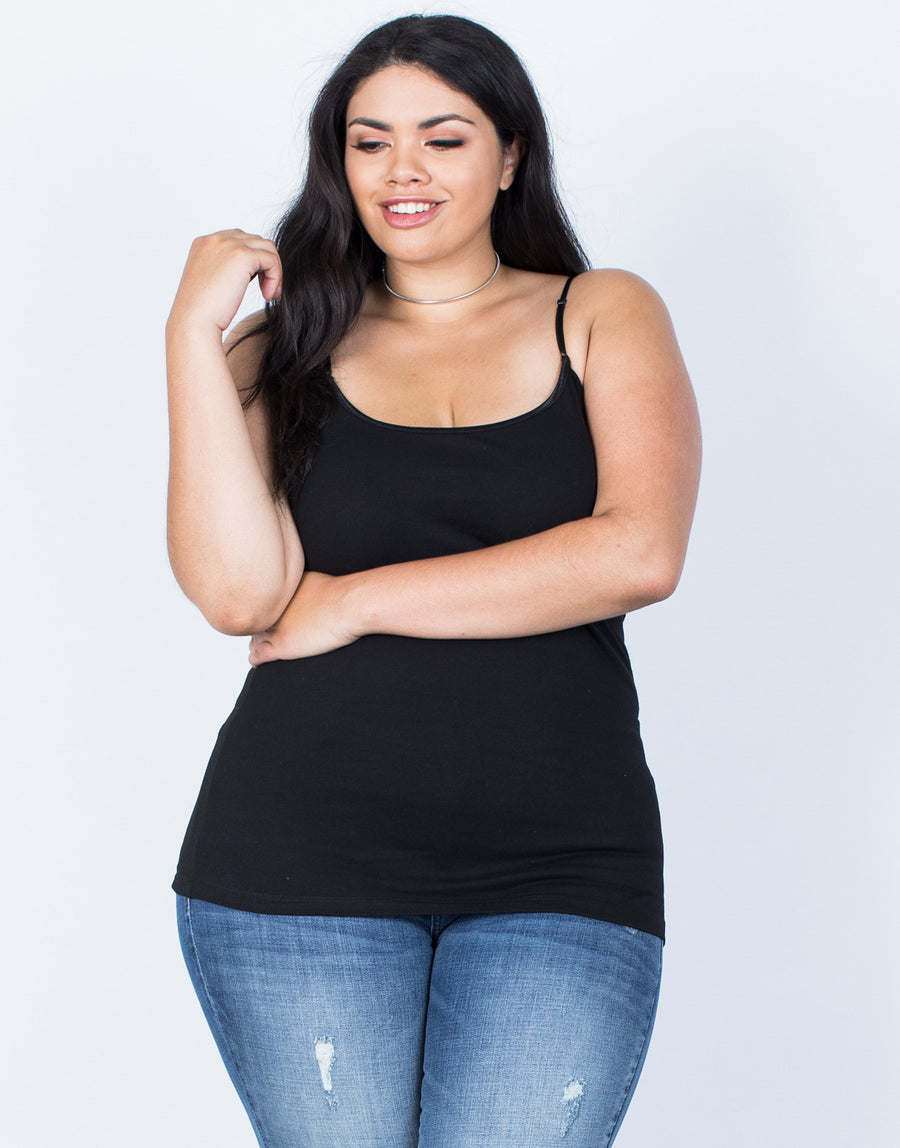 Front View of Plus Size The Essential Cami