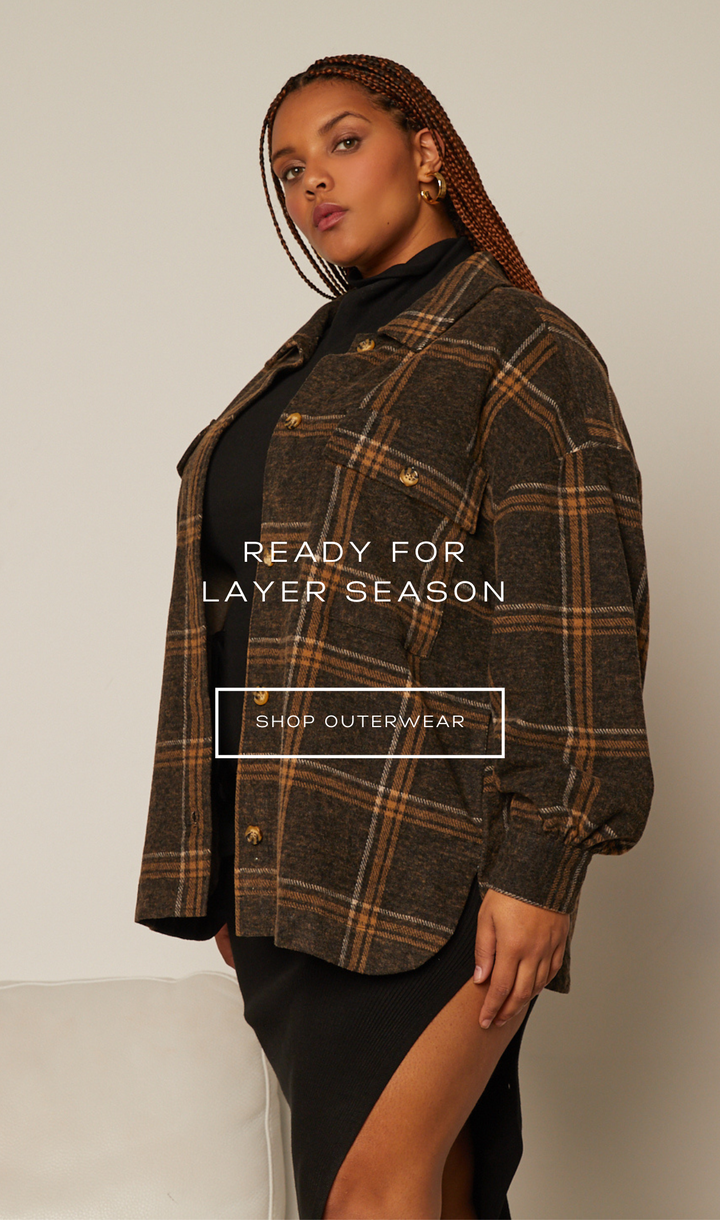 Ready for layer season.  All your plus size layering jackets, coats, cardigans, sweaters, and more at www.2020ave.com. Shop all plus size outerwear now.