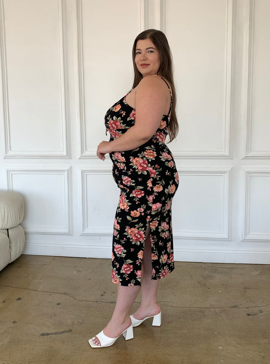 Plus Size Bodycon Floral Dress 2020AVE Plus Size Bodycon Floral Dress 2020AVE
