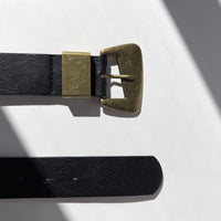 Plus Size Classic Brass Buckle Belt Black