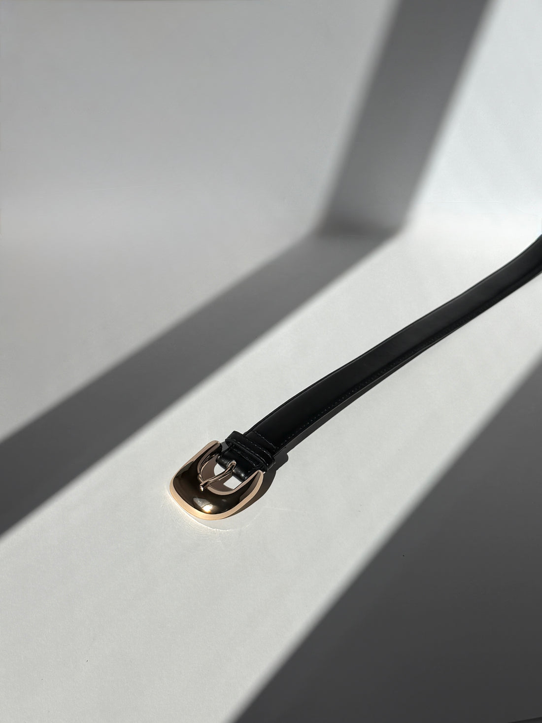 Plus Size Luxe Gold Buckle Belt Black