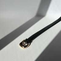 Plus Size Luxe Gold Buckle Belt Black