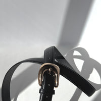 Plus Size Luxe Gold Buckle Belt Black