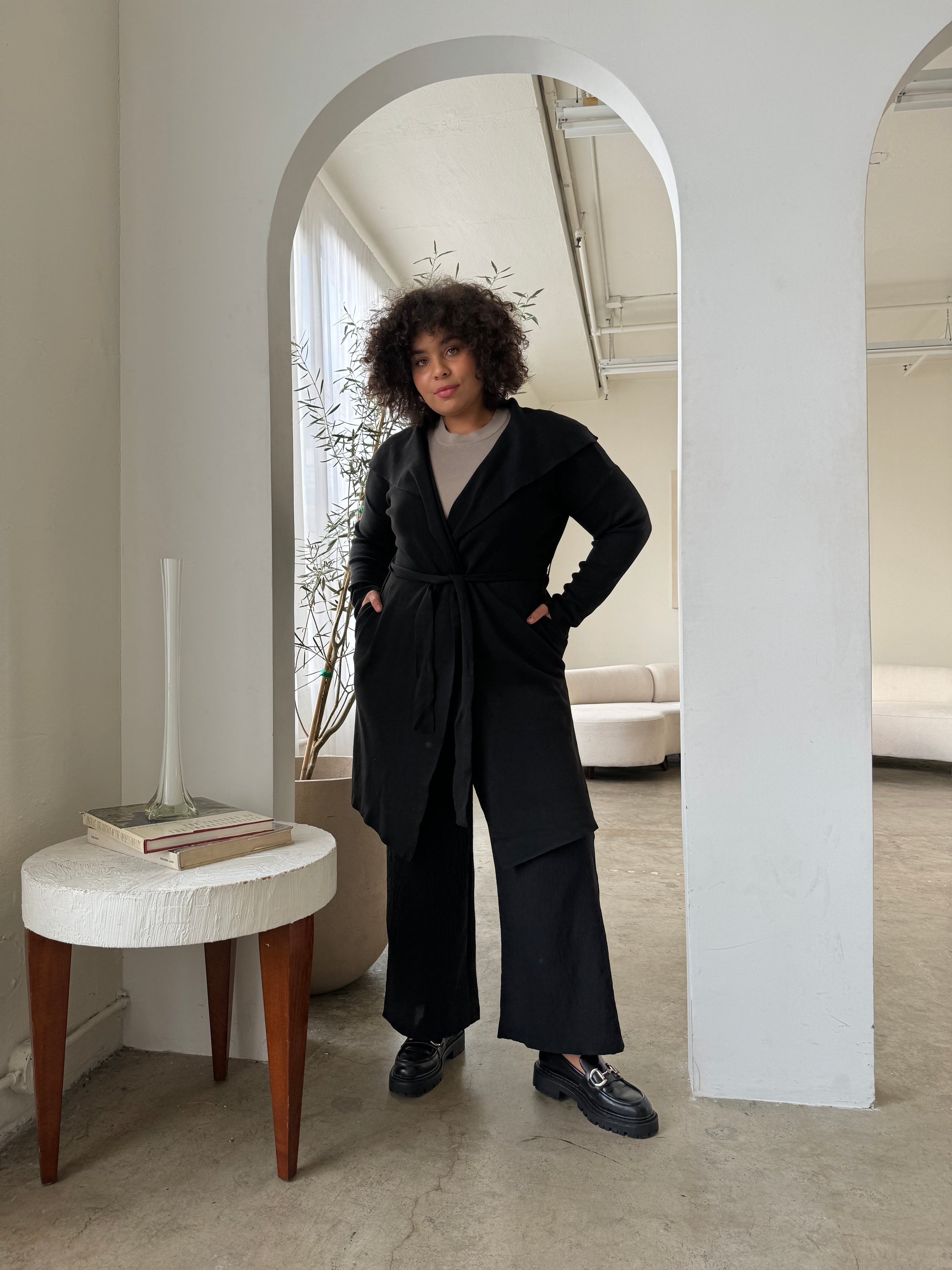 Full Size Open Front Vest Coat Plus Size