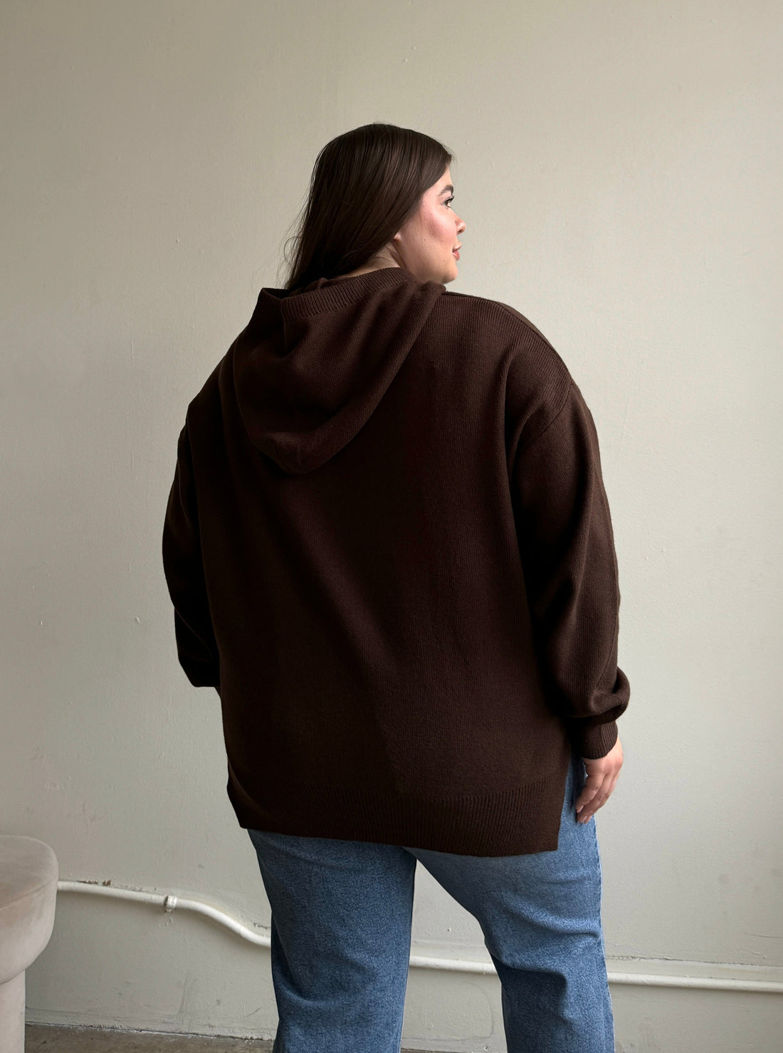 Plus Size Ribbed Hoodie Sweatshirt Plus Size Tops -2020AVE