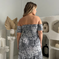 Plus Size Smocked Botanical Dress Plus Size Dresses -2020AVE