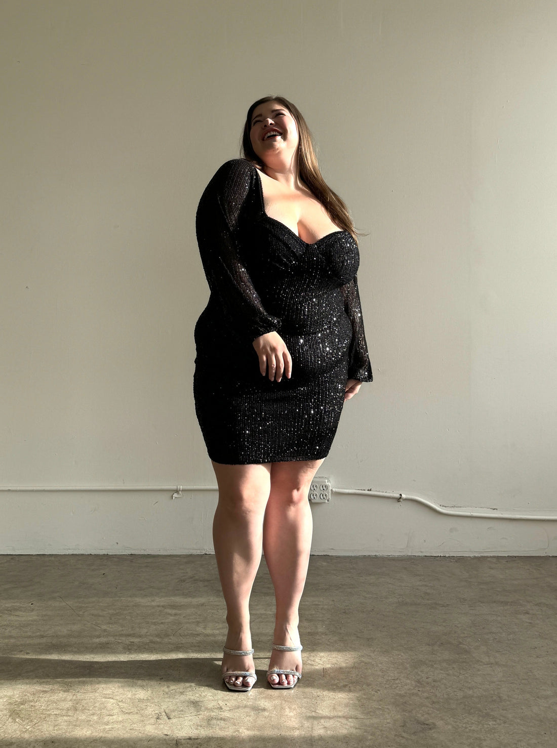 Plus Size Sparkly Sequin Bodycon Mini Dress 2020AVE Plus Size Sparkly Sequin Bodycon Mini Dress 2020AVE