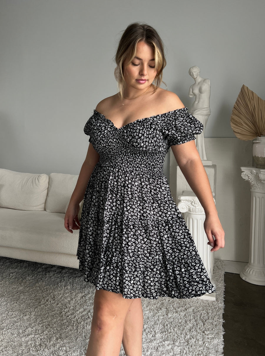 Plus Size Sweetheart Floral Mini Dress Plus Size Dresses -2020AVE
