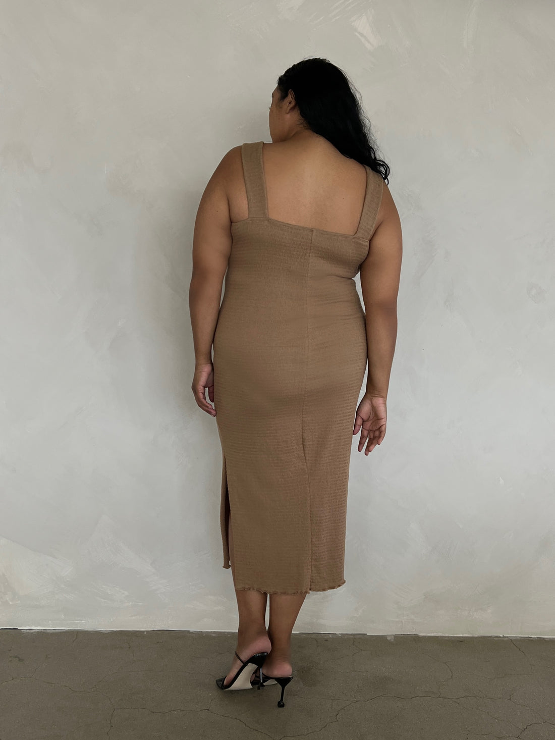 Plus Size Textured Bodycon Midi Dress Plus Size Dresses -2020AVE