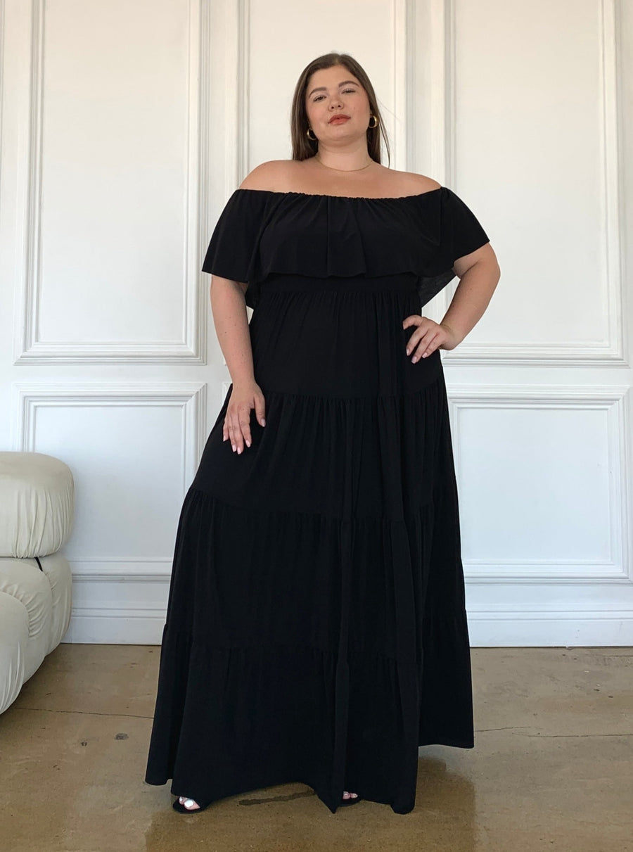 Plus Size Tiered Maxi Dress 2020AVE Plus Size Tiered Maxi Dress 2020AVE