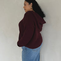 Plus Size V-Neck Hooded Sweater Plus Size Outerwear -2020AVE