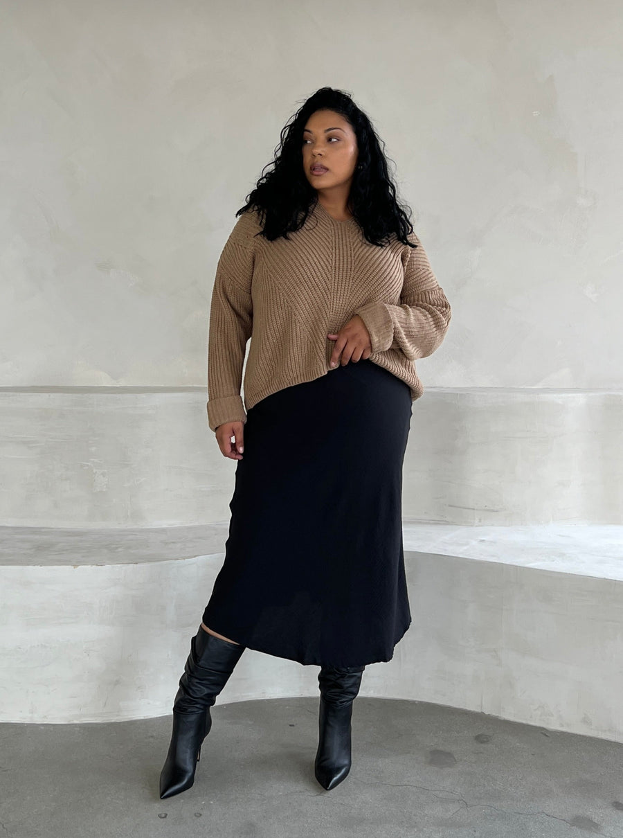 Plus Size V-Neck Hooded Sweater Plus Size Outerwear -2020AVE