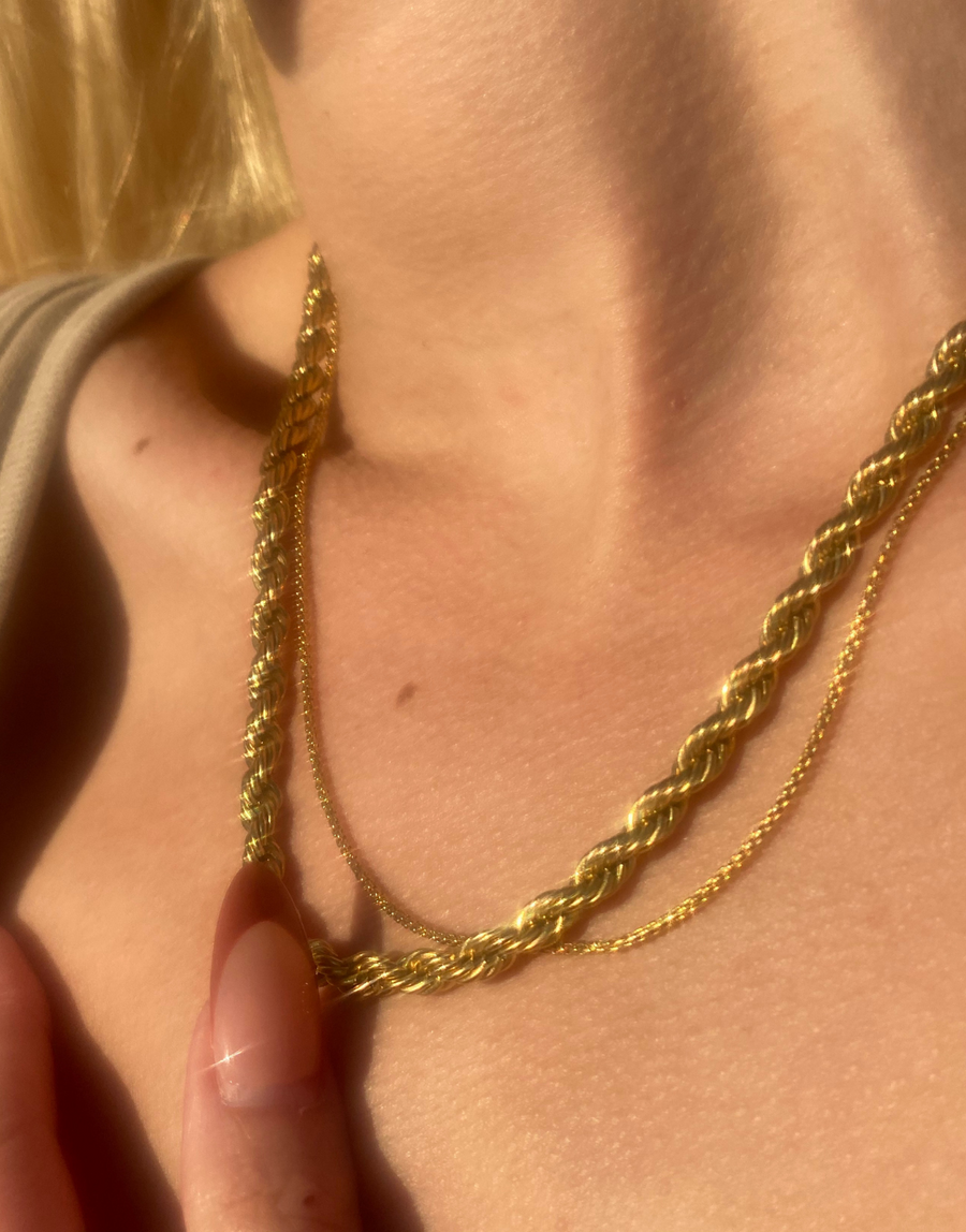 Rope Chain Jewelry Gold One Size -2020AVE