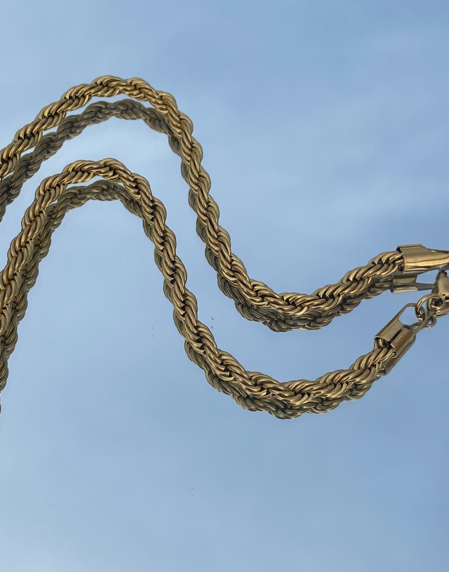 Rope Chain Jewelry Gold One Size -2020AVE