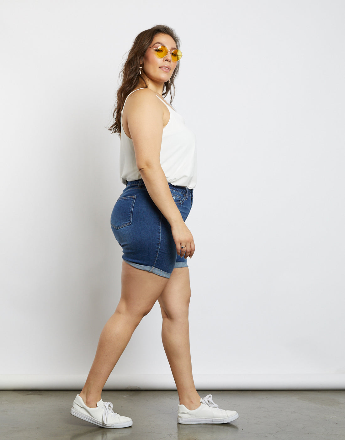Curve Alex Midi Shorts Plus Size Bottoms -2020AVE