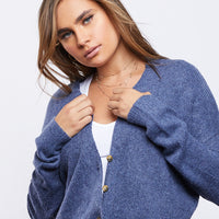 Maddie Fuzzy Cropped Cardigan Outerwear -2020AVE