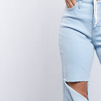 Alicia Ripped Jeans Bottoms -2020AVE