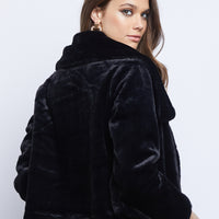 Asymmetrical Fuzzy Jacket Outerwear -2020AVE