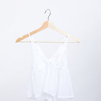 Baby Doll Mesh Cami Intimates White Small -2020AVE