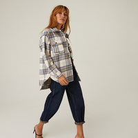 Plaid Flannel Shirt Jacket Outerwear -2020AVE