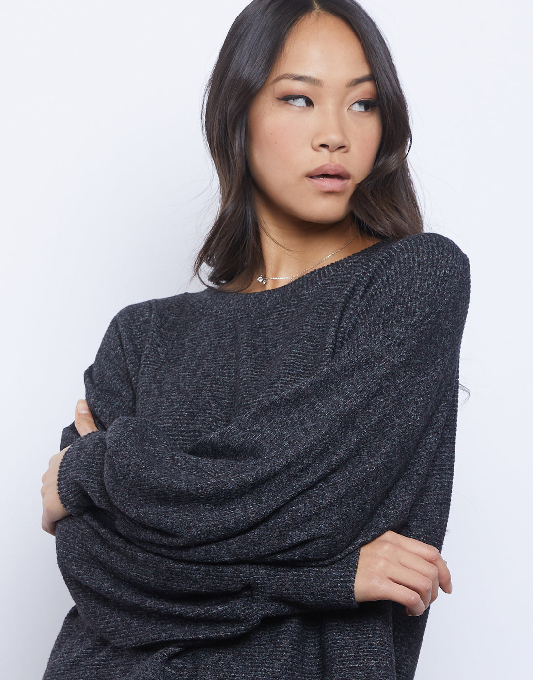 Blake Comfy Crewneck Sweater Tops Gray Small -2020AVE