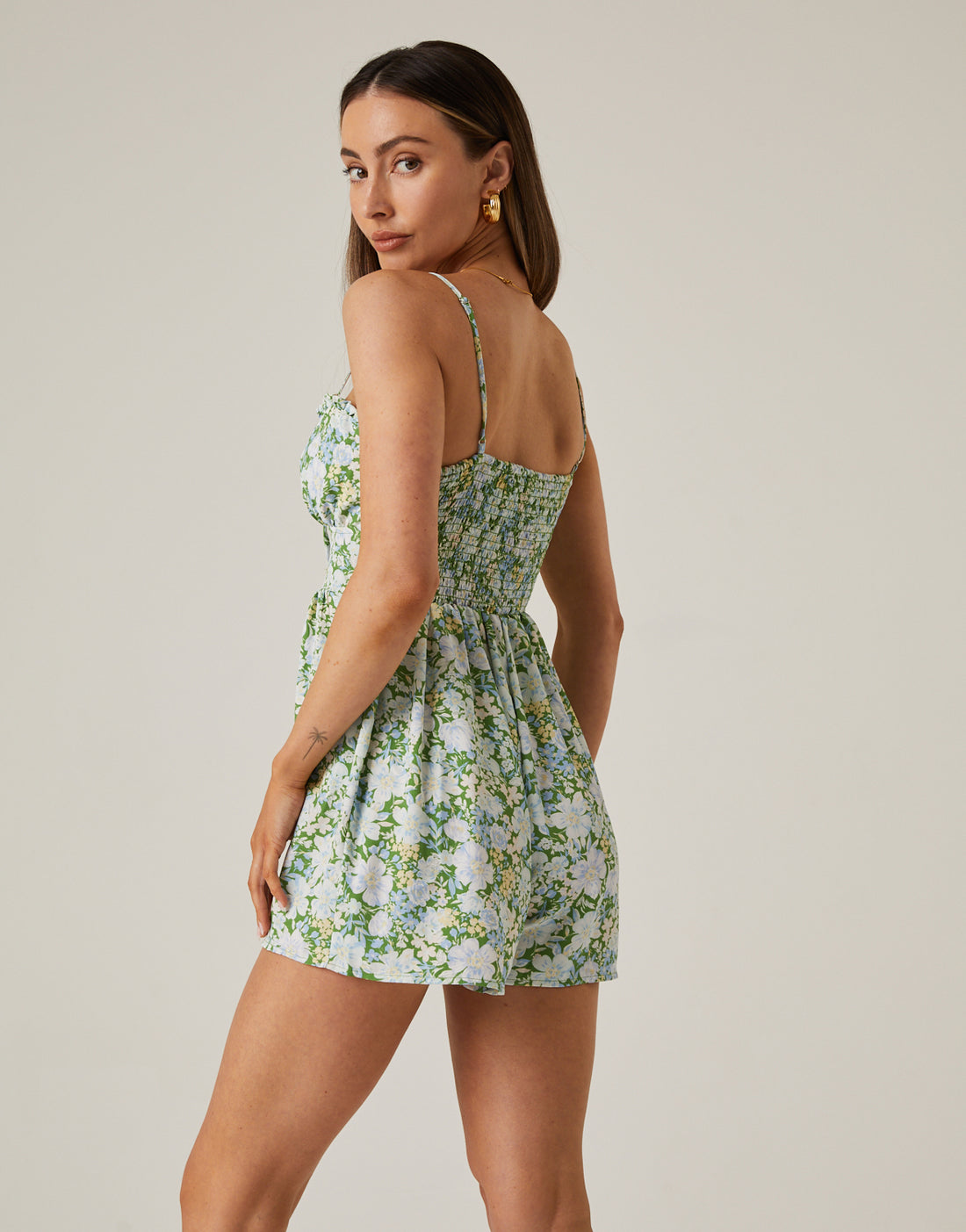 Blooming Spaghetti Strap Romper Rompers + Jumpsuits -2020AVE