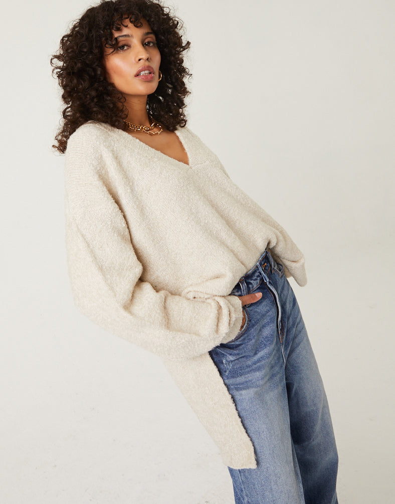 Oversized Fuzzy Sweater Tops -2020AVE