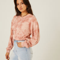 Brushed Knit Tie Dye Top Tops -2020AVE