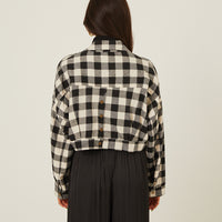 Buffalo Plaid Cropped Flannel Top Tops -2020AVE