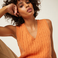 Cable Knit Sweater Vest Tops -2020AVE