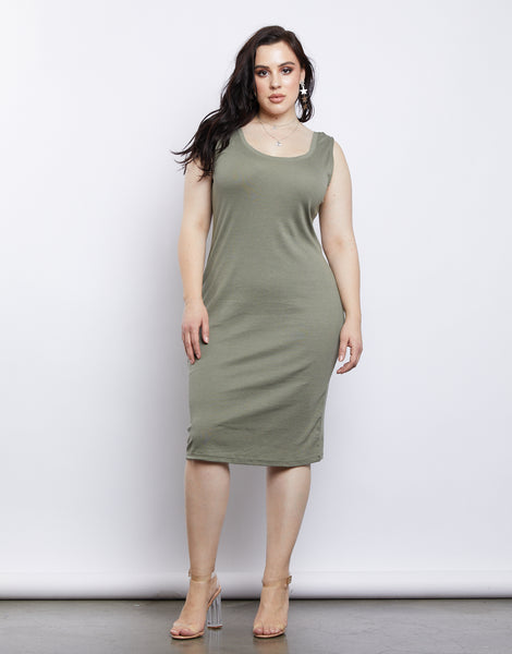 Plus Size California Girl Ribbed Tank Dress- Plus Size Casual Dresses 2020AVE Plus Size California Girl Ribbed Tank Dress- Plus Size Casual Dresses 2020AVE
