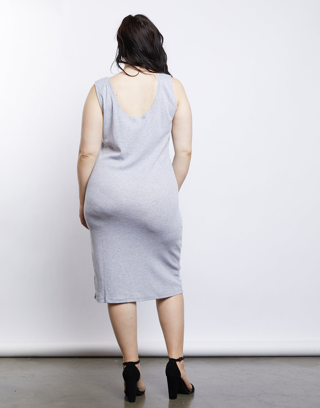 Curve California Girl Ribbed Tank Dress Plus Size Dresses -2020AVE
