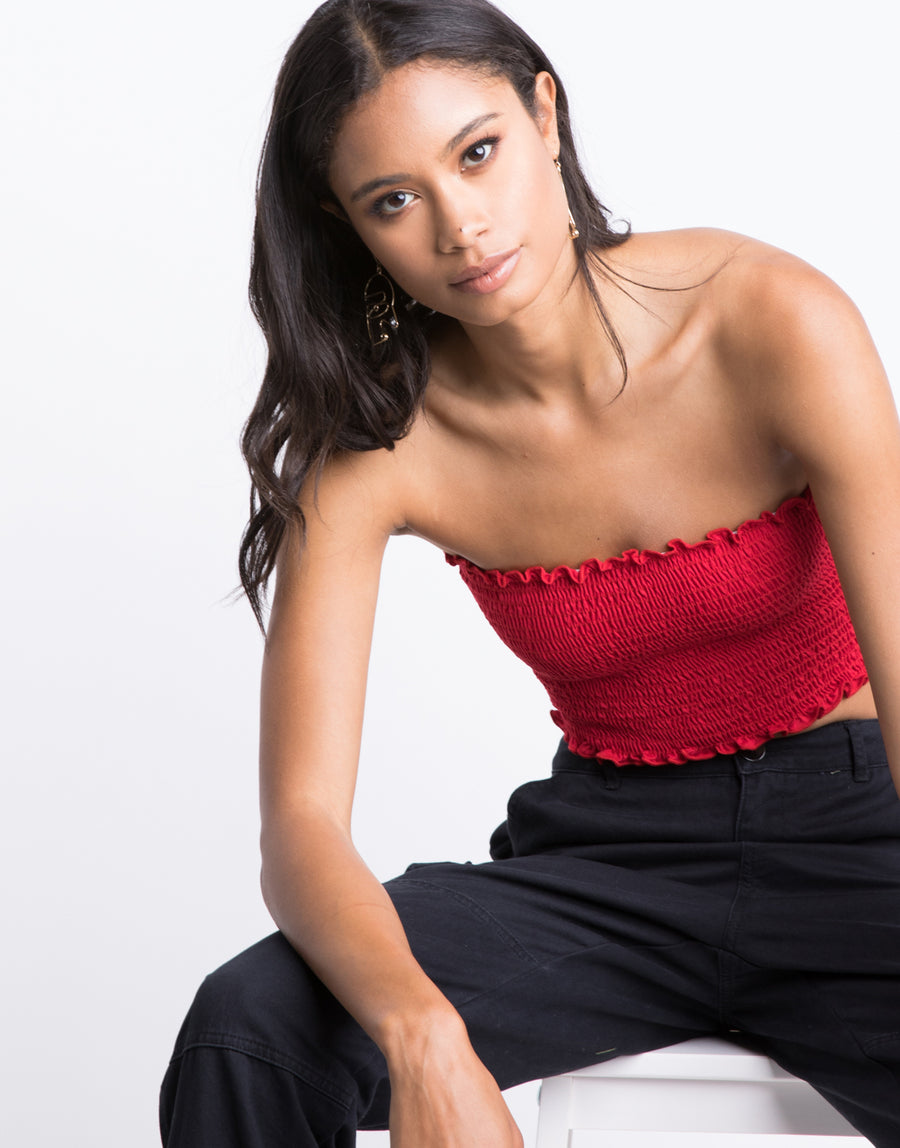 Cameron Smocked Tube Top Tops -2020AVE