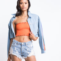 Cameron Smocked Tube Top Tops -2020AVE