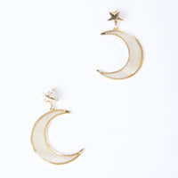 Celestial Iridescent Moon Earrings Jewelry -2020AVE