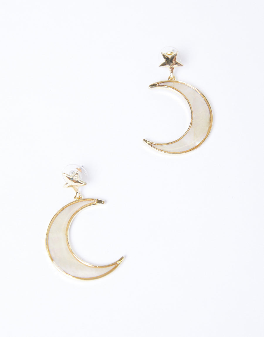 Celestial Iridescent Moon Earrings Jewelry -2020AVE